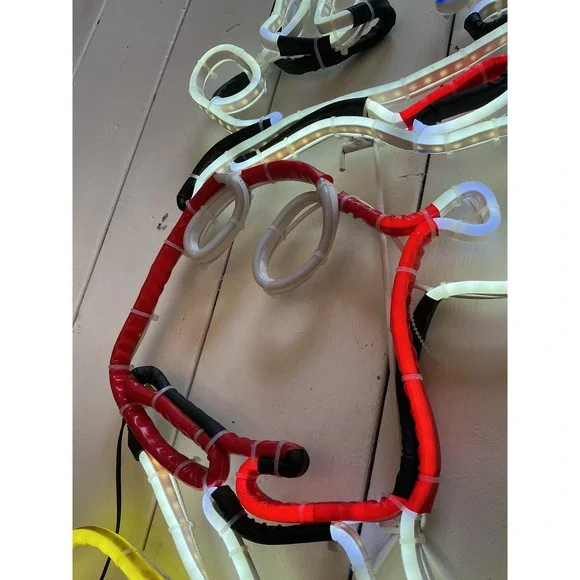 Disney Mickey Mouse Large LED Neon Style Sign Light Red Yellow 31x19 Retro Decor - Picture 5 of 12